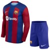 Maillot à Manches Longues FC Barcelone Domicile 2023-24 Pour Enfant